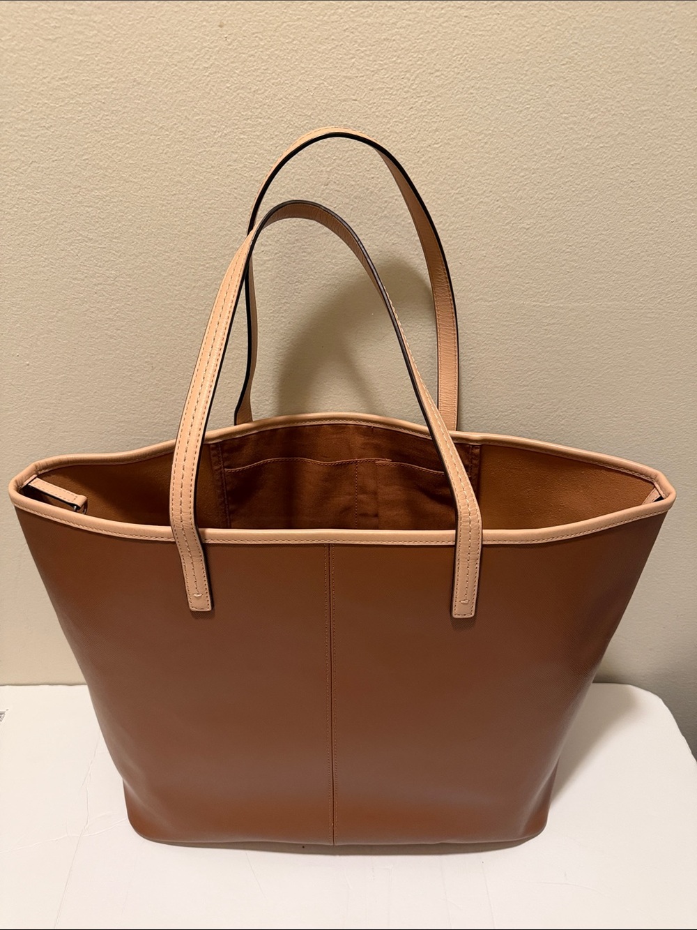 Coach Metro Horse Carriage Brown Leather Tote with Logo - Picture 2 of 12